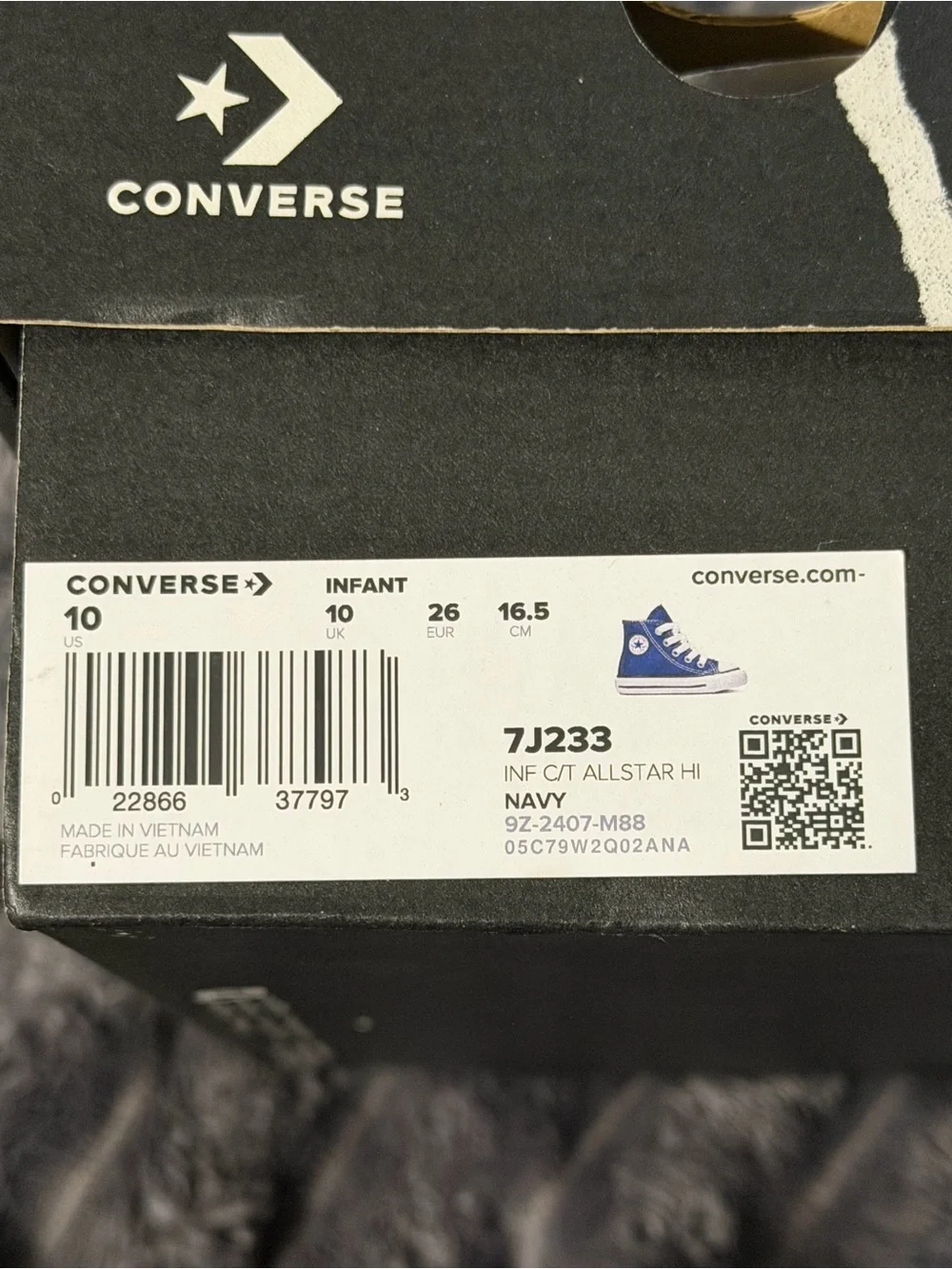 Converse Chuck Taylor All Star Hi High Top Canvas Sneaker Navy  US 10C New